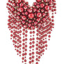 Chunky Dangling Pearls Choker Necklace Set