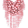 Chunky Dangling Pearls Choker Necklace Set