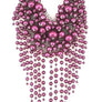 Chunky Dangling Pearls Choker Necklace Set