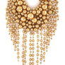 Chunky Dangling Pearls Choker Necklace Set