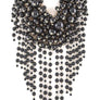 Chunky Dangling Pearls Choker Necklace Set