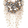 Chunky Dangling Pearls Choker Necklace Set