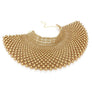 Chunky Faux Pearls Choker Collar Necklace Set
