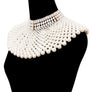 Chunky Faux Pearls Choker Collar Necklace Set