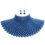 Chunky Faux Pearls Choker Collar Necklace Set