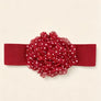 Large Chiffon Polkadot Elastic Belt