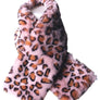 Leopard Faux Felt Fur Neck Warmer Insert Scarf
