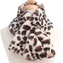 Leopard Faux Felt Fur Neck Warmer Insert Scarf