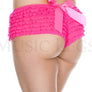 Soft rufflled shorts with back satin bow