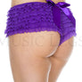Soft rufflled shorts with back satin bow