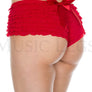 Soft rufflled shorts with back satin bow