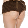 Soft rufflled shorts with back satin bow