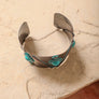 Turquoise Stone Cuff Bracelet - Rustic Style