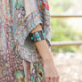 Turquoise Stone Cuff Bracelet - Rustic Style