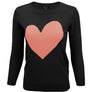 S/S Love Heart Crew-neck 12GG Pullover Sweater