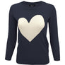 S/S Love Heart Crew-neck 12GG Pullover Sweater
