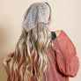 Tulle Lace Embroidered Poppy Headscarf