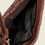 Fame Faux Leather Basket Weave Crossbody Bag