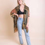 Patterned Velvet Kimono Wrap - Luxurious Layers