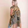 Patterned Velvet Kimono Wrap - Luxurious Layers