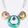 Acrylic Metal Pendant Iconic Necklace Set