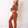 Flared Stretchy Lounge Pants With Relaxed Fit
