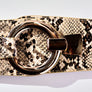 SNAKE PRINT FASHION BELT