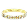 2 Row Strand Line Stretch Rhinestone Bracelet