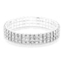 3 Row Strand Line Stretch Rhinestone Bracelet