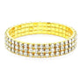 3 Row Strand Line Stretch Rhinestone Bracelet