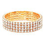 4 Row Strand Line Stretch Rhinestone Bracelet