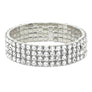 4 Row Strand Line Stretch Rhinestone Bracelet
