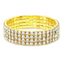 4 Row Strand Line Stretch Rhinestone Bracelet