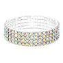 4 Row Strand Line Stretch Rhinestone Bracelet