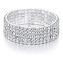 5 Row Strand Line Stretch Rhinestone Bracelet