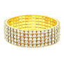 5 Row Strand Line Stretch Rhinestone Bracelet