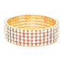 5 Row Strand Line Stretch Rhinestone Bracelet