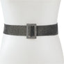 Rectangle Point Buckle Pave Pin Rhinestone Belt