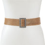 Rectangle Point Buckle Pave Pin Rhinestone Belt
