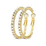 35mm Basic Sparkle Rhinestone Hoop Earrings