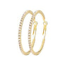 45mm Basic Sparkle Rhinestone Hoop Earrings