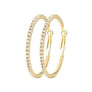 55mm Basic Sparkle Rhinestone Hoop Earrings