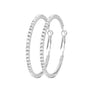 55mm Basic Sparkle Rhinestone Hoop Earrings