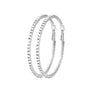 65mm Basic Sparkle Rhinestone Hoop Earrings