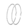 75mm Basic Sparkle Rhinestone Hoop Earrings