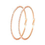 75mm Basic Sparkle Rhinestone Hoop Earrings