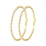 75mm Basic Sparkle Rhinestone Hoop Earrings