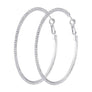 85mm Basic Sparkle Rhinestone Hoop Earrings