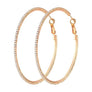 85mm Basic Sparkle Rhinestone Hoop Earrings