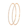 95mm Basic Sparkle Rhinestone Hoop Earrings